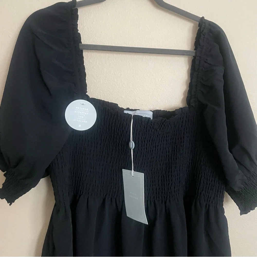 Hill House Athena Nap Dress in Black Crepe - Picture 7 of 12